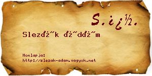 Slezák Ádám névjegykártya